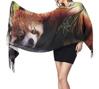 Carino panda rosso Voglio dormire Sciarpa Donna Sciarpe in cashmere Scialle Avvolgente Elegante Calda Morbida Coperta Grande