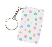 Carino pastello Polka Dots Acrilico Portachiavi Moda Portachiavi Auto Catene Acriliche Tag Per Uomo Donna