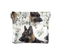 Carino Pastore Tedesco Cani Delle Donne In Pelle Moneta Della Borsa Della Moneta Comodo Portamonete per, Cane da pastore, 4.33"(L) x 3.74"(W) x 0.39"(H), classico