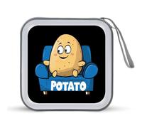 Carino Patate CD Case Holder Portatile 40 Capacità DVD Portafoglio Storage Organizer per Auto Viaggi