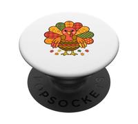 Carino Patchwork Turchia Arte Per L'autunno Del Ringraziamento Autunno PopSockets PopGrip Adesivo