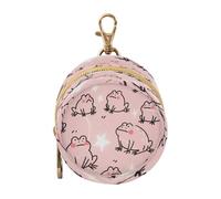 Carino Peach Frog Neonato Ragazza Ciuccio Custodia di Immagazzinaggio con Cerniera e Clip Portachiavi Portafoglio, Neutro Baby Items contenedor para chupete