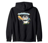 Carino Penguin Ice Cold Swing Baseball Batter Felpa con Cappuccio
