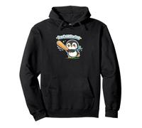Carino Penguin Ice Cold Swing Baseball Batter Felpa con Cappuccio