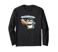 Carino Penguin Ice Cold Swing Baseball Batter Maglia a Manica