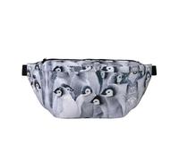 Carino Penguin1 - Marsupio da donna e da uomo, con stampa di pinguini, grande borsa a tracolla, per escursionismo, viaggi, facile da trasportare