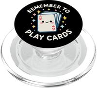 Carino personaggio divertente "Remember to Play Cards" PopSockets PopGrip per MagSafe