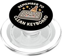 Carino personaggio "Remember to Clean Keyboards" PopSockets PopGrip per MagSafe