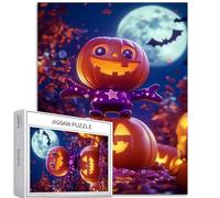 Carino personaggio zucca 1000 pezzi puzzle per adulti cartone animato Halloween sfondo arte puzzle colorato fai da te puzzle per la decorazione della casa regali puzzle famiglia perfetto per serate di