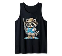 Carino Pesca Procione Kawaii Animali Bambini Pesca Canotta