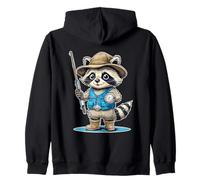 Carino Pesca Procione Kawaii Animali Bambini Pesca Felpa con Cappuccio