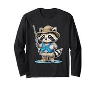 Carino Pesca Procione Kawaii Animali Bambini Pesca Maglia a Manica