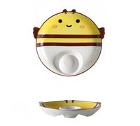 Carino Pet Gnocco Piatto Con Salsa Dipping Personalizzato Casa Ceramica Colazione Diviso Patatine Fritte Griglia Pasta Snack Dessert (Ape)