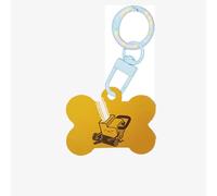 Carino piangere motosega stampa Dog Tag a forma di osso a doppia faccia modello Dog ID tag a forma di osso Pet Name Tags Dog Collar Tag