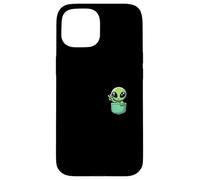 Carino Piccolo Alieno In Pocket Universo UFO Baby Monster Custodia per iPhone 15