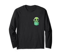 Carino Piccolo Alieno in Pocket Universo UFO Baby Monster Maglia a Manica