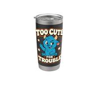 Carino Piccolo Mostro Tenero Bambini Energia Caos Divertente Bicchiere termico in acciaio inox doppia parete