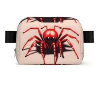 Carino piccolo ragno rosso quadrato moda marsupio per uomo donna impermeabile borsa a tracolla per viaggi corsa