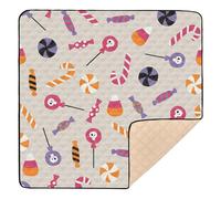 Carino Pieghevole Bambino Playmat per Pavimento Impermeabile Attività Palestra Mat per Bambino Bambino Infantile 50x50 Halloween Candy