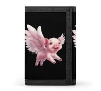 Carino Piggy Flying Piggy Trifold Portafogli con Porta Soldi Porta Carte di Credito 8 Slot Portachiavi Finestra Foto per Uomo Donna, Stile 16, Taglia unica, Per tutte le stagioni