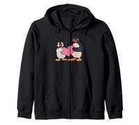 Carino Pingu E Pinga Pinga Che Tiene Cuore Felpa con Cappuccio