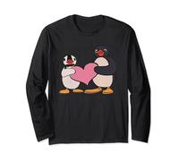 Carino Pingu E Pinga Pinga Che Tiene Cuore Maglia a Manica