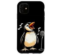Carino Pinguino Canta con Karaoke Mic Costume Custodia per iPhone 11