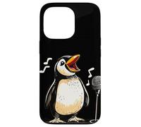 Carino Pinguino Canta con Karaoke Mic Costume Custodia per iPhone 13 Pro