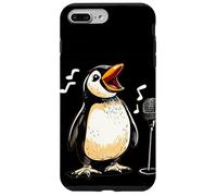 Carino Pinguino Canta con Karaoke Mic Costume Custodia per iPhone 7 Plus/8 Plus