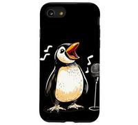 Carino Pinguino Canta con Karaoke Mic Costume Custodia per iPhone SE (2020) / 7/8