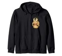 Carino Pinguino in Kimono Stile Giapponese Animale Cartoon Felpa con Cappuccio