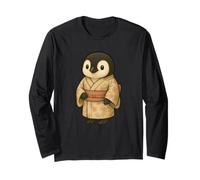 Carino Pinguino in Kimono Stile Giapponese Animale Cartoon Maglia a Manica