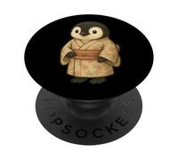 Carino Pinguino in Kimono Stile Giapponese Animale Cartoon PopSockets PopGrip Adesivo