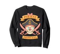 Carino Pirata Principessa Rosa Cranio Crossbones Pirate Crew Ragazze Felpa