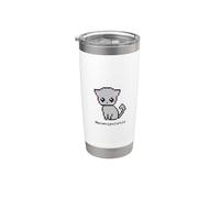 Carino Pixel Cat Kawaii Kitten Retro 8-Bit Art Gaming Style Bicchiere termico in acciaio inox doppia parete