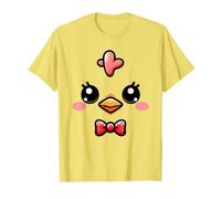 Carino Pollo Faccia Giallo Pulcino Costume Fattoria Amante Animali Maglietta