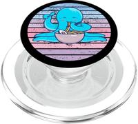Carino Polpo Mangiare Ramen Noodles Retro Tramonto Divertente PopSockets PopGrip per MagSafe