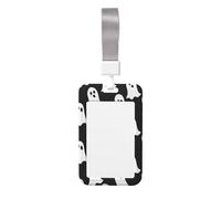 Carino porta badge - Carino bianco fantasma Halloween modello stampa elegante verticale porta badge