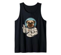 Carino Pug Astronauta Space Explorer Art Canotta
