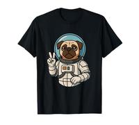 Carino Pug Astronauta Space Explorer Art Maglietta