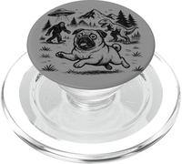 Carino Pug Pet Escape Da UFO Alien Bigfoot PopSockets PopGrip per MagSafe