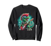 Carino punk dinosauro rock n roll goth Dino chitarrista rock band Felpa
