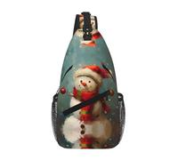 Carino Pupazzo di neve Crossbody Sling Bag Crossbody Spalla Borsa Petto Tracolla Tracolla Vita Fanny Pack Uomini Donne