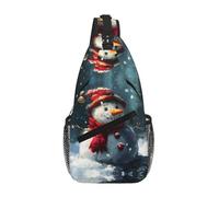 Carino Pupazzo di neve Crossbody Sling Bag Crossbody Spalla Borsa Petto Tracolla Tracolla Vita Fanny Pack Uomini Donne