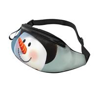 Carino pupazzo di neve Marsupio per uomo e donna, impermeabile, sportivo, alla moda, borsa a tracolla con cinghia regolabile, grande borsa a tracolla per viaggi ed escursionismo