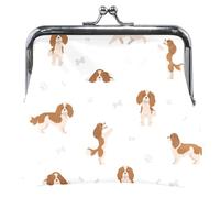 Carino Puppies Portafoglio con fibbia in pelle, serratura a bacio, monete, monete, bianco, carino cucciolo, taglia unica, Cuccioli carini, Bianco, Taglia unica, Classico