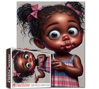 Carino puzzle da ragazza dai capelli ricci 1000 pezzi per adulti puzzle ragazza cattiva perfetto per giochi in famiglia notte decompressione intellettuale divertimento gioco in famiglia relax attività