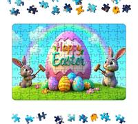 Carino Puzzle Di Uova Di Pasqua - Puzzle Di Coniglietti Di Pasqua | Puzzle Di Coniglietto Di Pasqua 30x21x1 Cm, Divertenti Forniture Di Pasqua, Immagine Unica Del Modello Di Coniglio, Rom