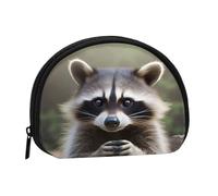 Carino Raccoon Minis Storage Bag Shell Portafoglio Piccolo Portamonete con Minis con Cerniera Cambiare Borsa per Chiavi Della Moneta Puoi anche Conservare Tutti I Piccoli Oggetti Che Desideri, Nero ,