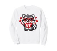 Carino Raccoon Six Seven 67 Gen Alpha Meme Valentines Felpa